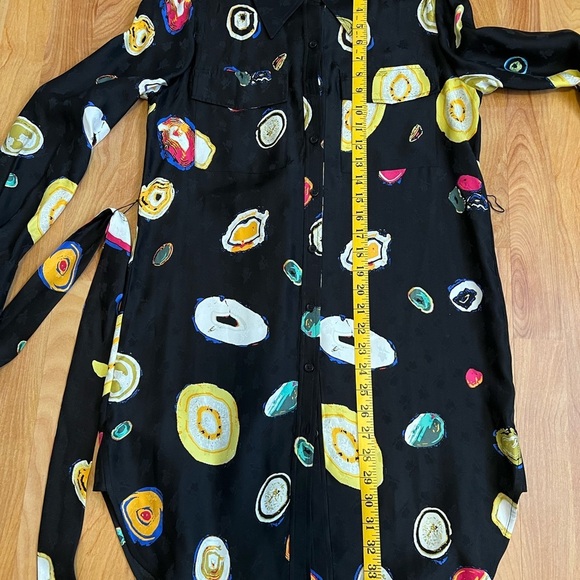 Diane Von Furstenberg Black Multicolor Patterned Dress - Picture 7 of 9